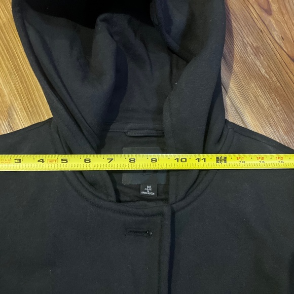 Braetan Womens Medium Cotton Blend Black pea Coat with Tie - Picture 6 of 10